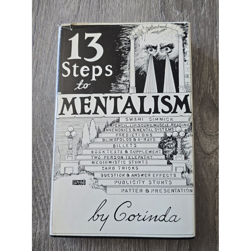 13 Steps to Mentalism by Corinda 1968 Fourth Priniting Hardback Book
